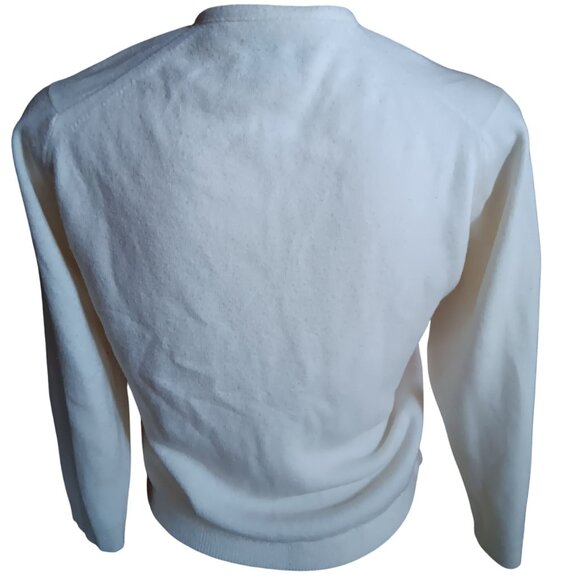 Vintage Women's Medium Cardigan Sweater 1970's Elegant Granny Taralan Pearly - Picture 5 of 6